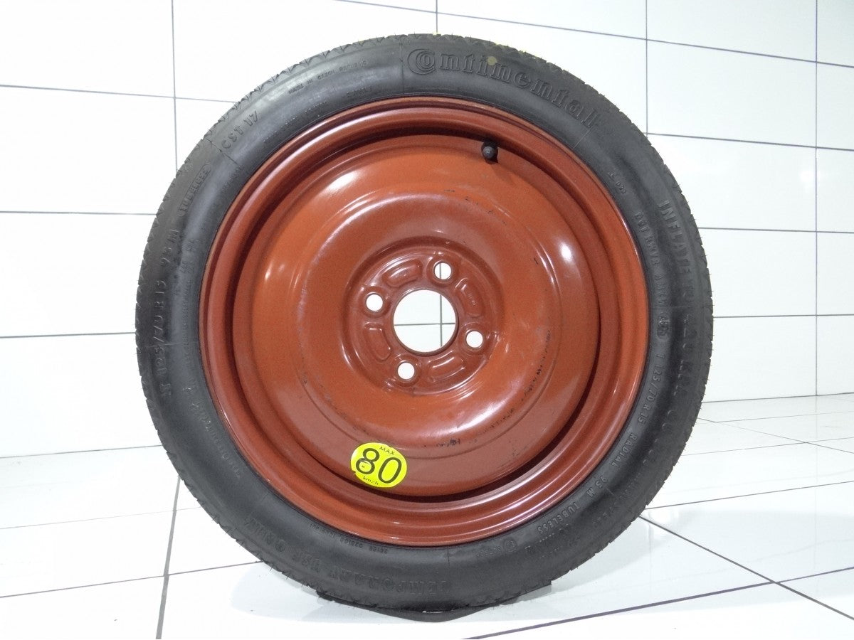KOŁO DOJAZDOWE VW, 4X100, ET 45, 125/70R15 95 M Czarwony, zdjęcie 1